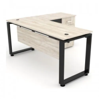 ESCRITORIO  QUADRA CON LATERAL CON PEDESTAL(DER./IZQ.)