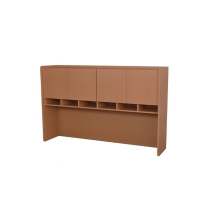 LIBRERO SOBRE CREDENZA DE 4 PUERTAS