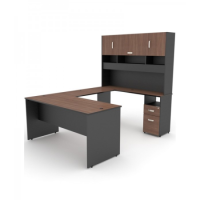 CONJUNTO EJECUTIVO LOGAN ECO, CON LIBRERO SOBREPONER  (DER./IZQ.)