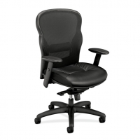 SILLA EJECUTIVA MESH Y PIEL NEGRO VL701