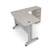 ESCRITORIO DELTA CON LATERAL CON PEDESTAL (DER./IZQ.)  