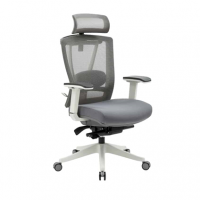 SILLA EJECUTIVA H1 MESH COLOR GRIS ESTRUCTURA BLANCA